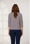 CREW BOAT NK TOP - brown wht